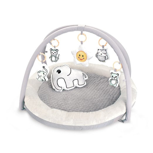 Alfombra de juego con almohada Soft touch Giraffe y Elephant de Kikkaboo