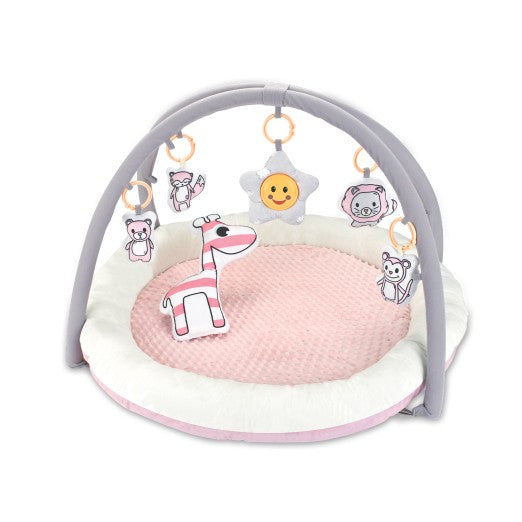 Alfombra de juego con almohada Soft touch Giraffe y Elephant de Kikkaboo