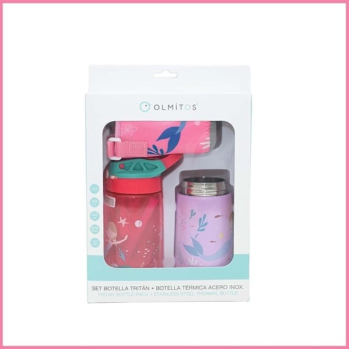 Set Botella Tritán + Botella Térmica Acero Inoxidable Olmitos