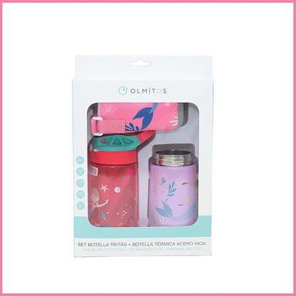 Set Botella Tritán + Botella Térmica Acero Inoxidable Olmitos