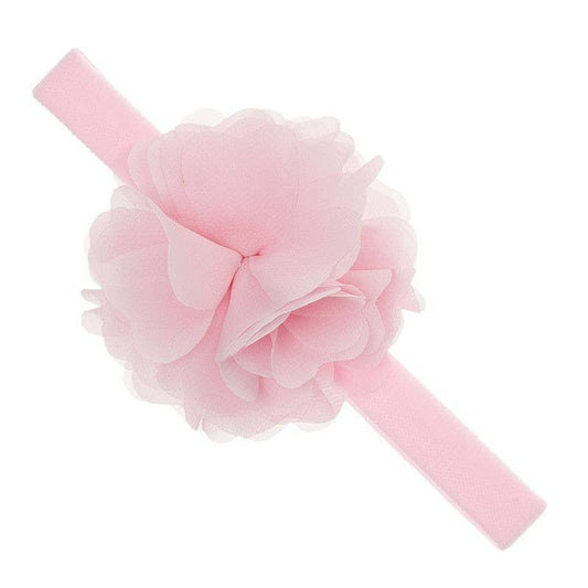 Turbante Bebé con Pétalos de Gasa de Flor mediana de Siena